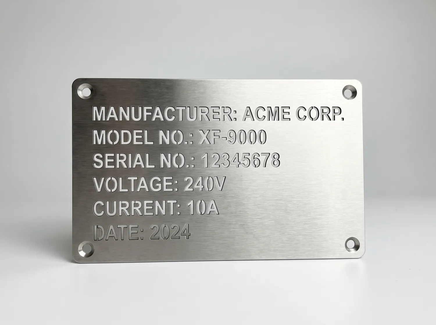 Data plate