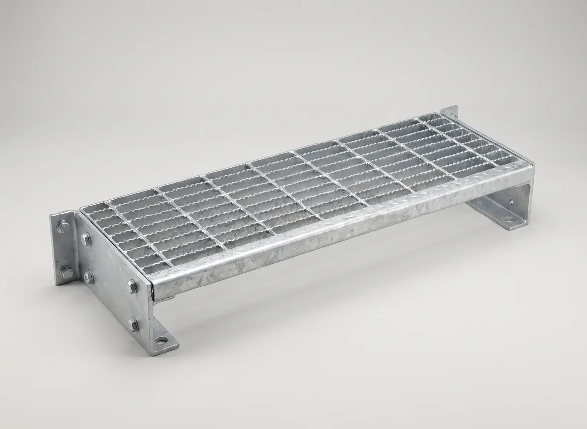 Grating stair tread
