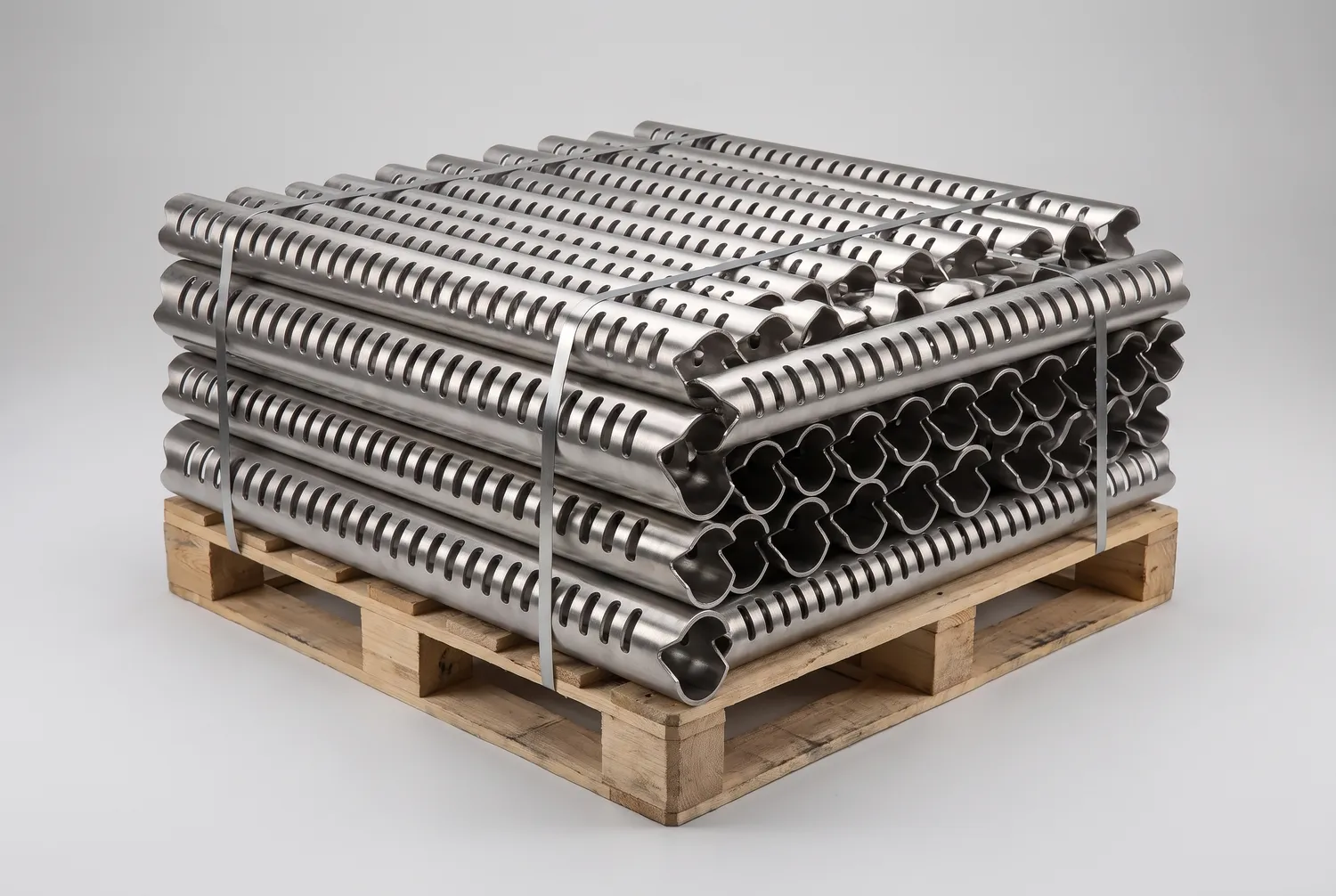 Palletised & strapped